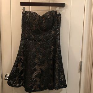 GUESS leather lace dress